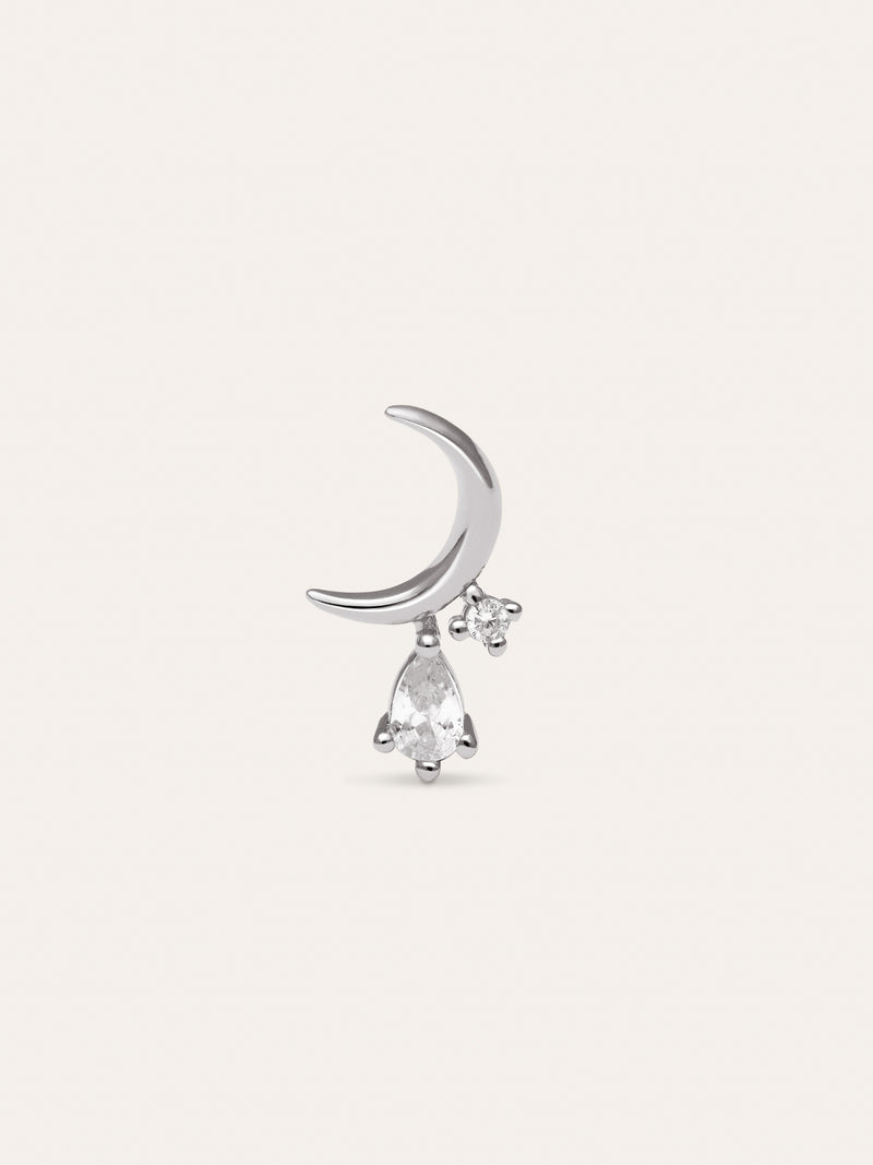 Boucle D’oreille à L’unité Lune Spark Argent