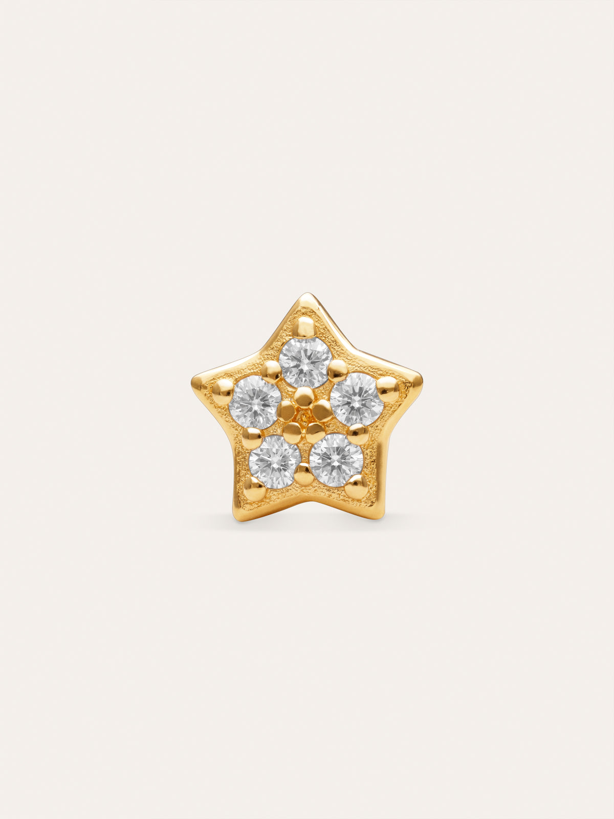 Pendiente Suelto Mini Estrella Spark Plata Baño Oro