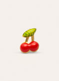 Small Cherry Gold Single Earring 