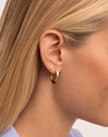Boucle D’oreille à L’unité Moon Acier Plaqué Or