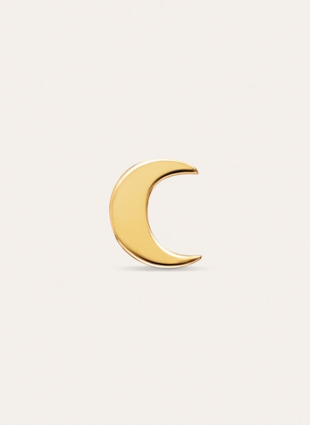 Boucle D’oreille à L’unité Moon Acier Plaqué Or