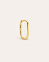 Mini Oval Gold Single Earring