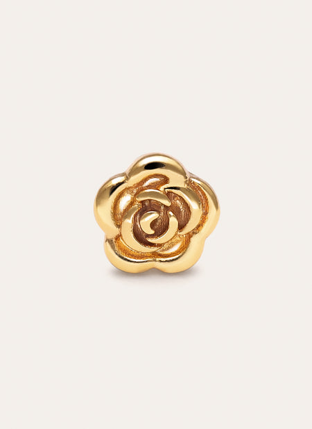 Rosa Einzelohrring, vergoldet