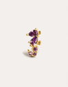 Boucle d'oreille unique Sea Seahorse plaqué or