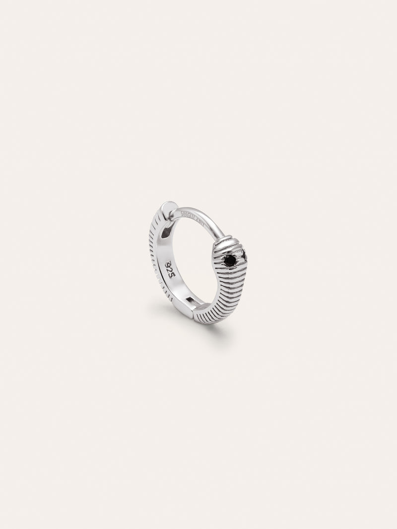 Boucle D’oreille à L’unité Serpent Argent