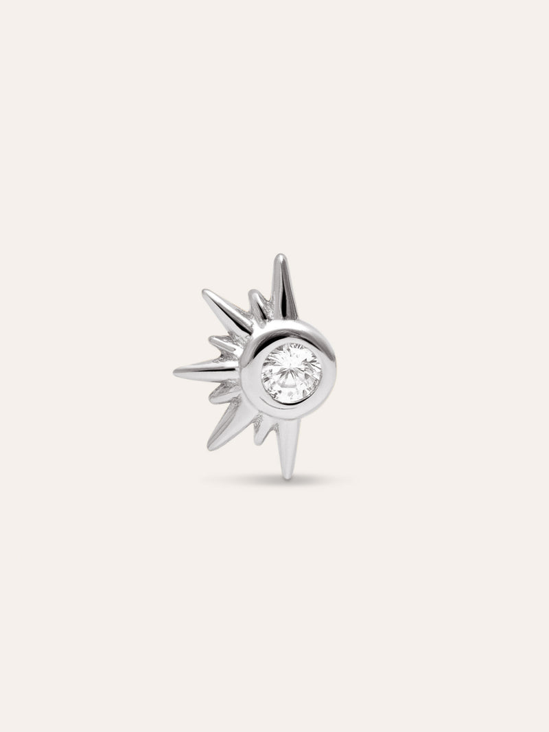 Solar Einzelohrring, Silber