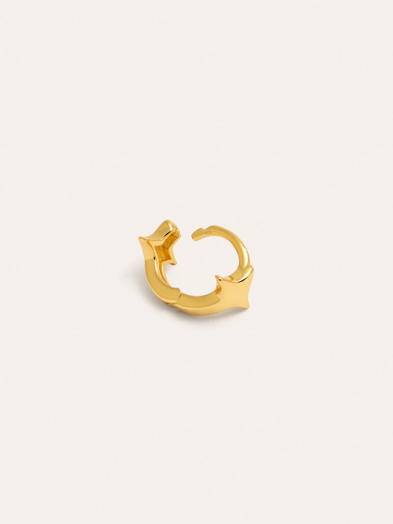 Boucle D’oreille à L’unité Tiny Star Argent Plaqué Or