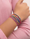 Set 3 Carla Rainbow Armbänder aus Stahl