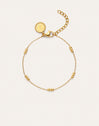 Pulsera Triple Dots Acero Baño Oro