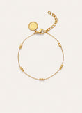 Pulsera Triple Dots Acero Baño Oro