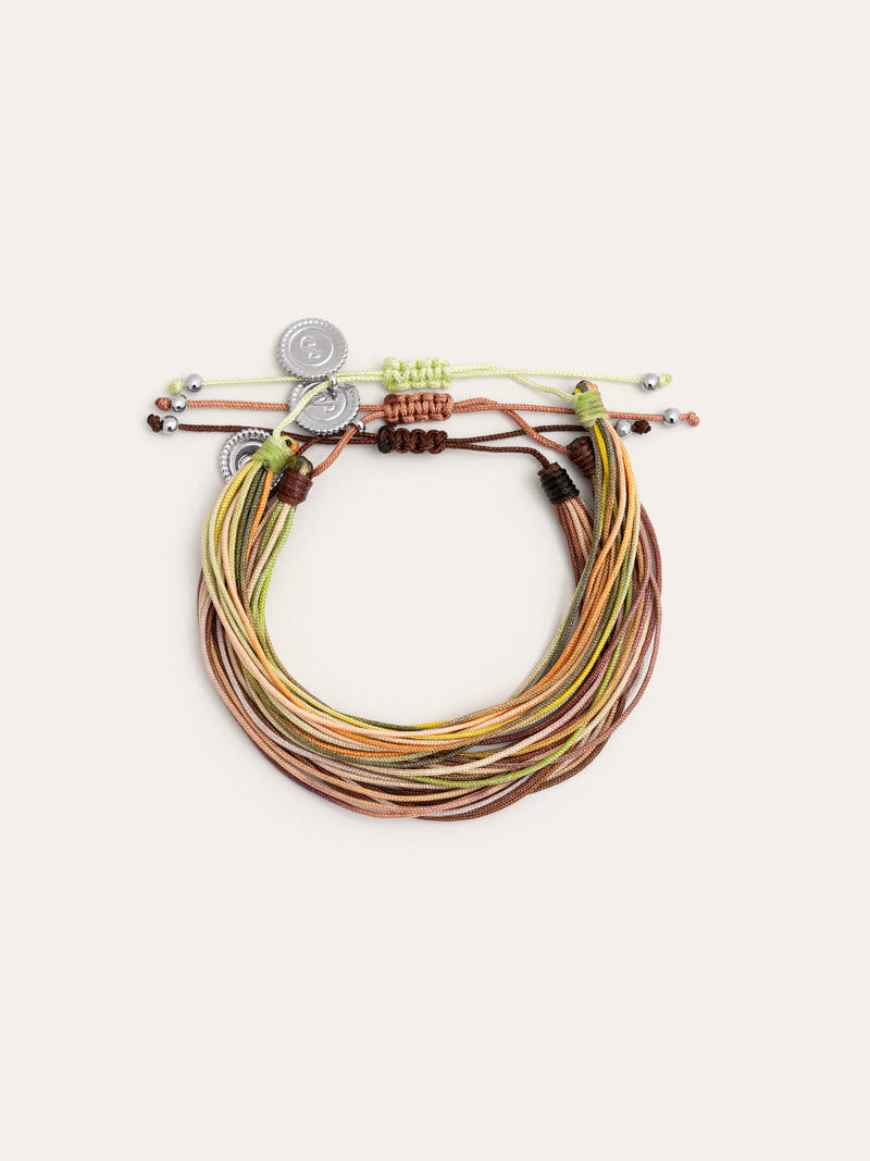 3er-Set Forest Rainbow Armbänder, Edelstahl