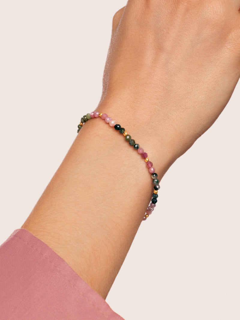 Altea Dots Tourmaline Syra Armband Edelstahl, vergoldet