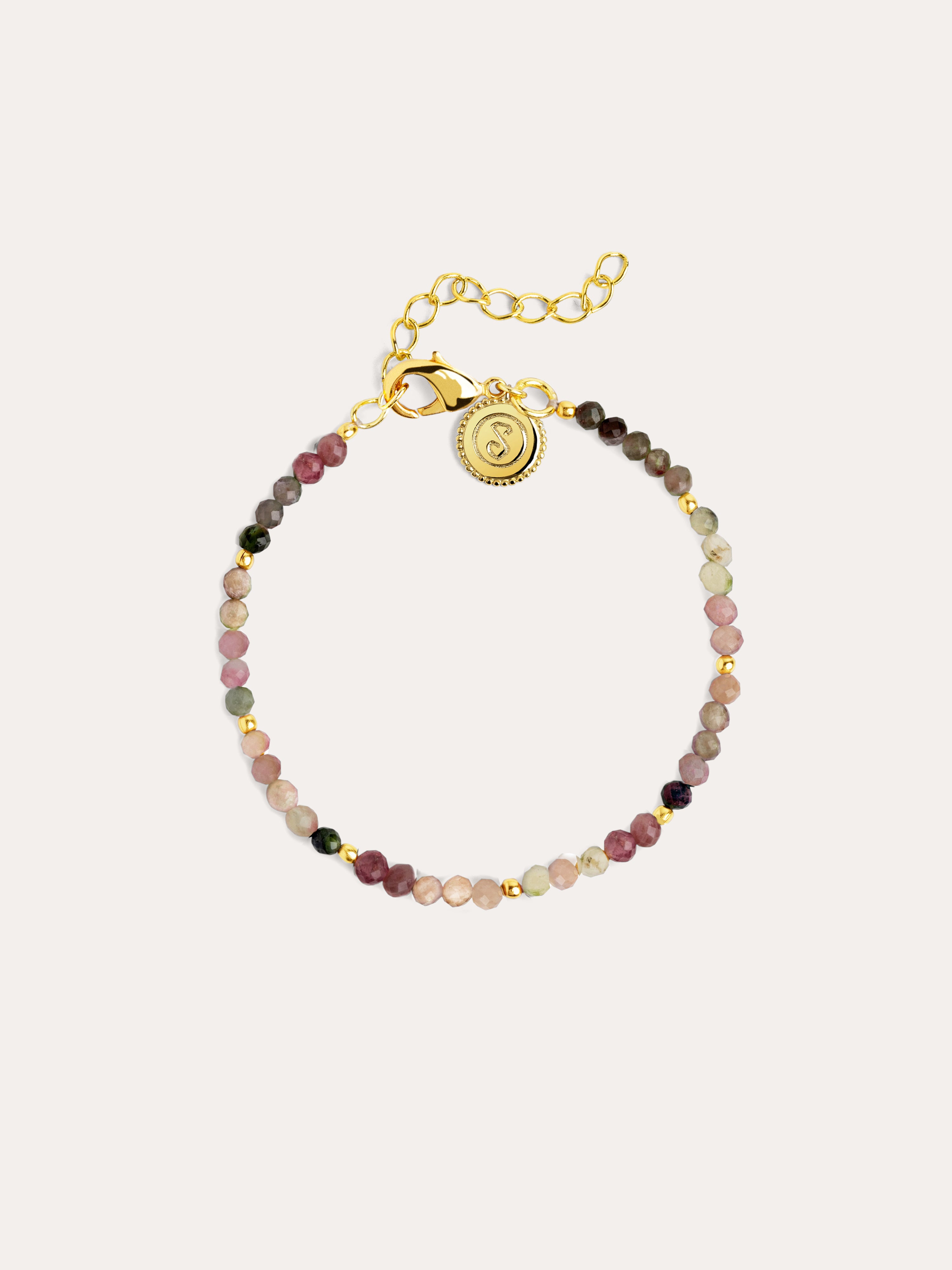 Altea Dots Tourmaline Syra Stainless Steel Gold Bracelet