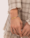Pulsera Abuela Heart Cianita Acero Baño Oro