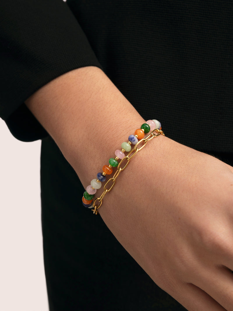Armband Alpine Stones Edelstahl mit Goldbeschichtung