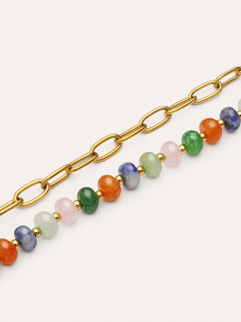 Armband Alpine Stones Edelstahl mit Goldbeschichtung