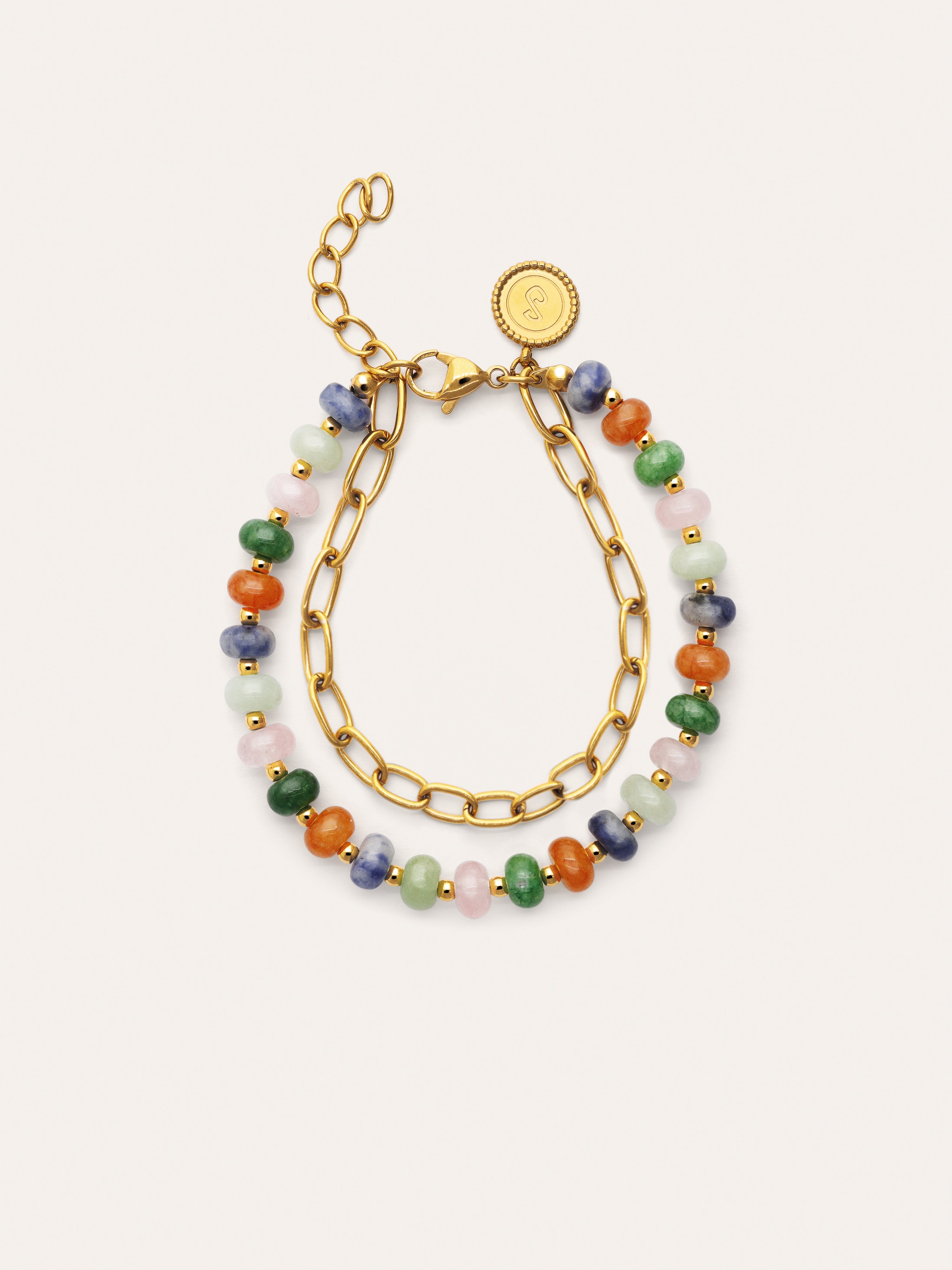 Armband Alpine Stones Edelstahl mit Goldbeschichtung