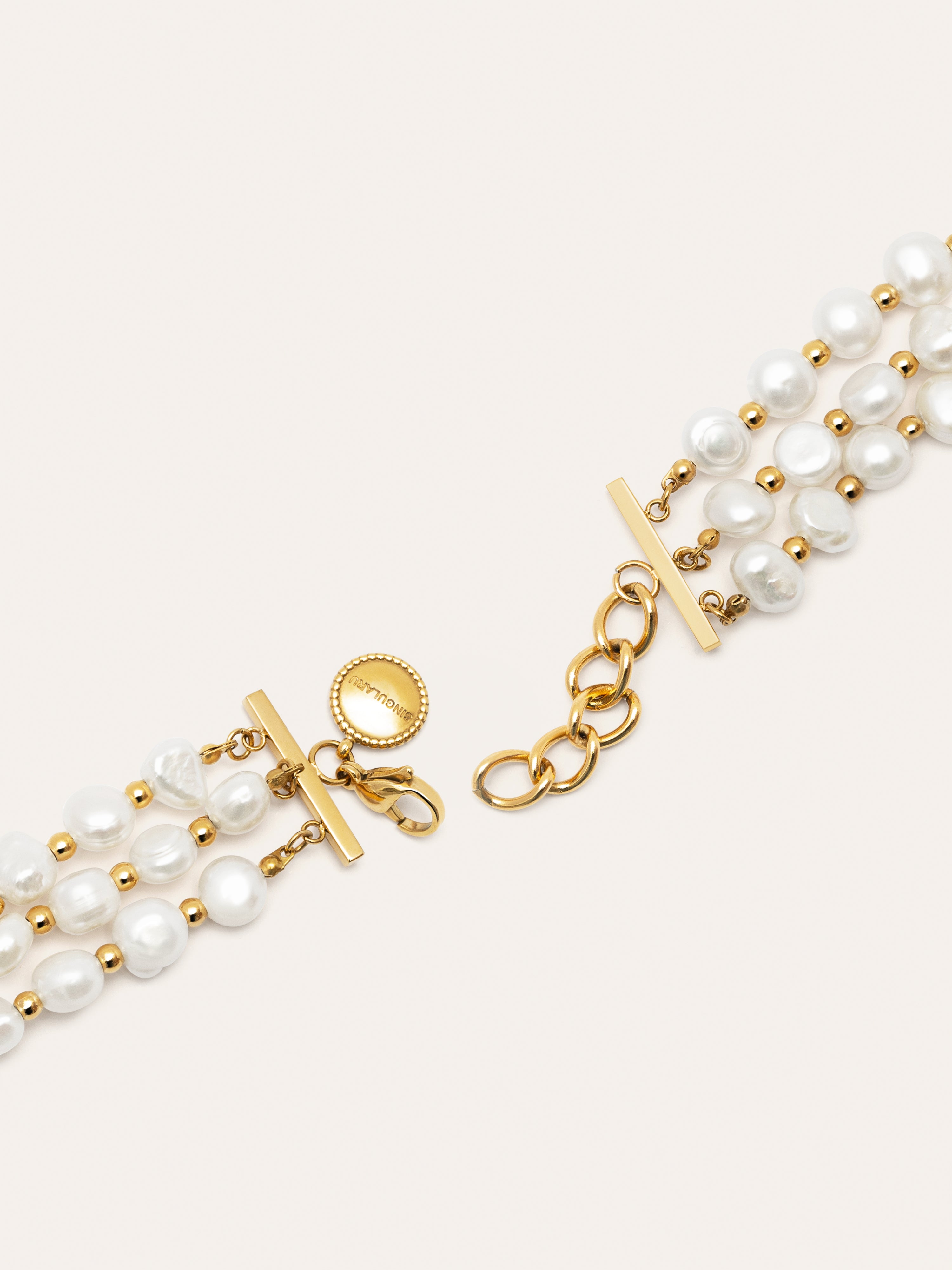 Pulsera Audrey Premium Acero Baño Oro