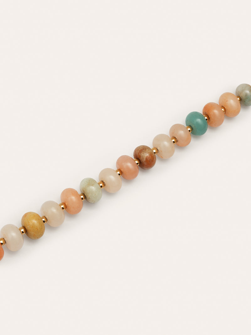 Ámbar Stones Armband Edelstahl, vergoldet
