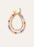 Pulsera Bali Chic Stones Acero Baño Oro