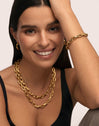 Pulsera Big Link Acero Baño Oro