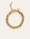 Pulsera Big Link Acero Baño Oro