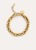 Pulsera Big Link Acero Baño Oro