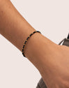 Bracelet Black Noite Acier Plaqué Or