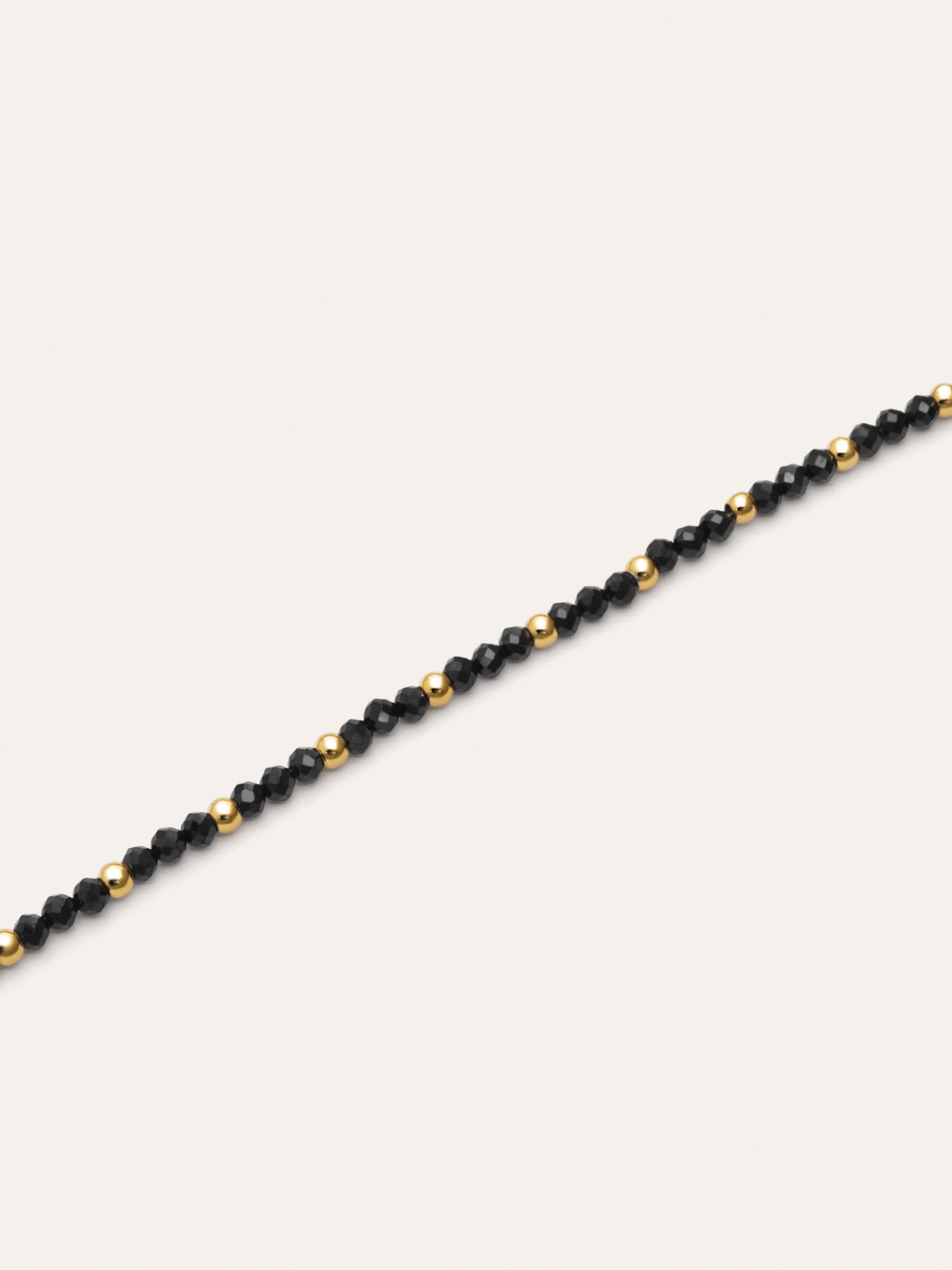 Bracelet Black Noite Acier Plaqué Or