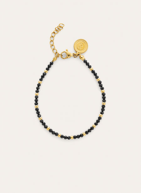 Black Noite Armband Edelstahl, vergoldet