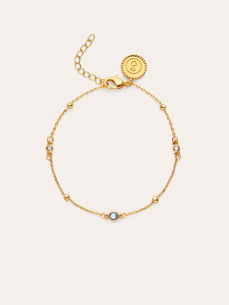 Bracelet Pierre de Naissance Plaqué Or