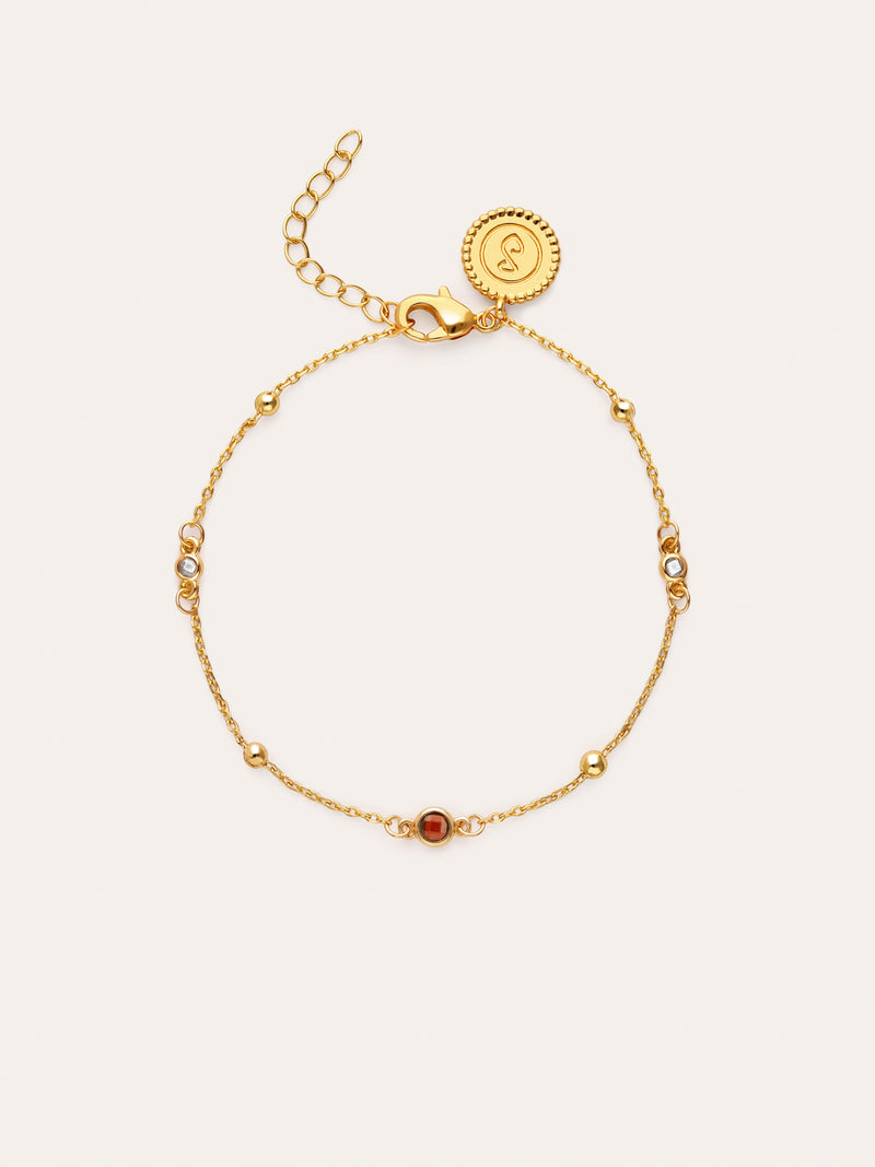 Bracelet Pierre de Naissance Plaqué Or