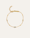 Birthstone Armband Silber, vergoldet