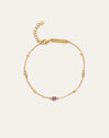 Birthstone Armband Silber, vergoldet