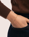 Birthstone Armband Silber, vergoldet