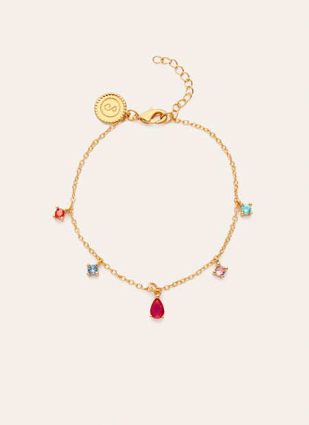 Bracelet Cascade Colors plaqué or