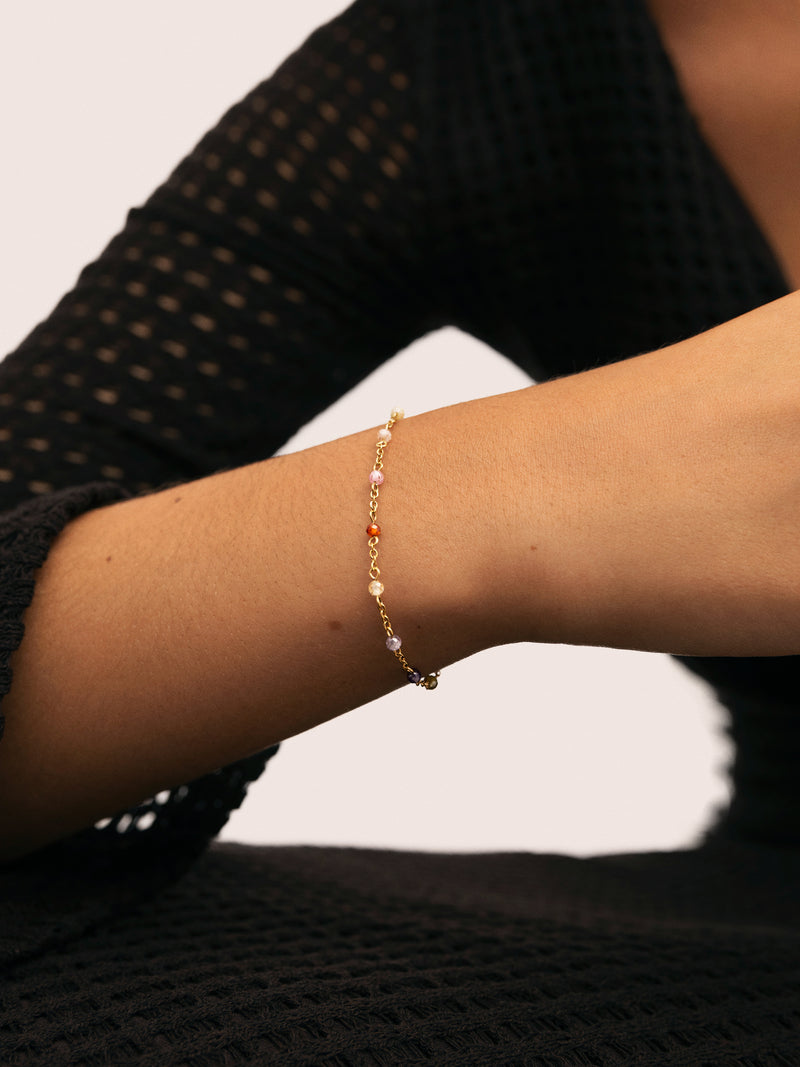 Armband Crystals Colors Sonnenuntergang Stahl Vergoldet