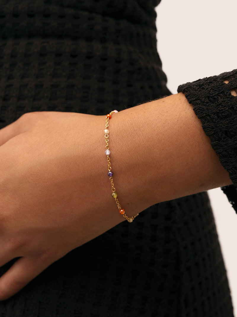 Armband Crystals Colors Sonnenuntergang Stahl Vergoldet