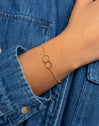 Pulsera Circles Twist Baño Oro