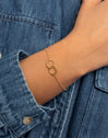 Bracciale Circles Twist Acciaio placcato Oro