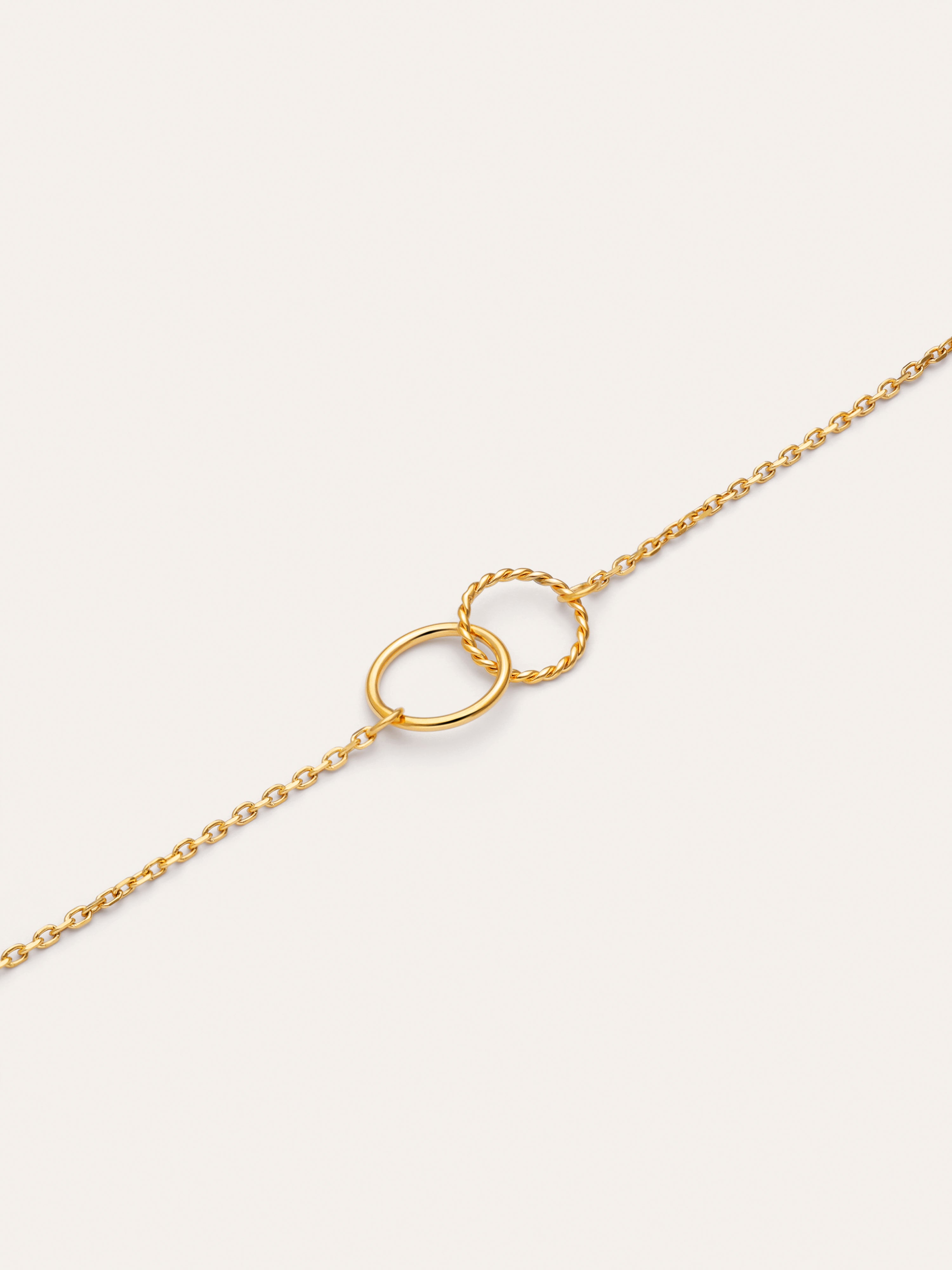 Bracciale Circles Twist Acciaio placcato Oro