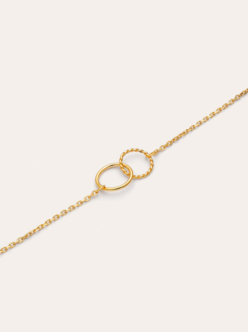 Bracciale Circles Twist Acciaio placcato Oro