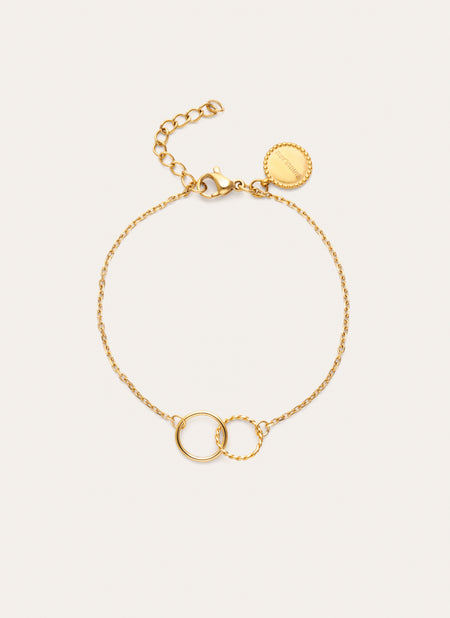 Bracciale Circles Twist Acciaio placcato Oro