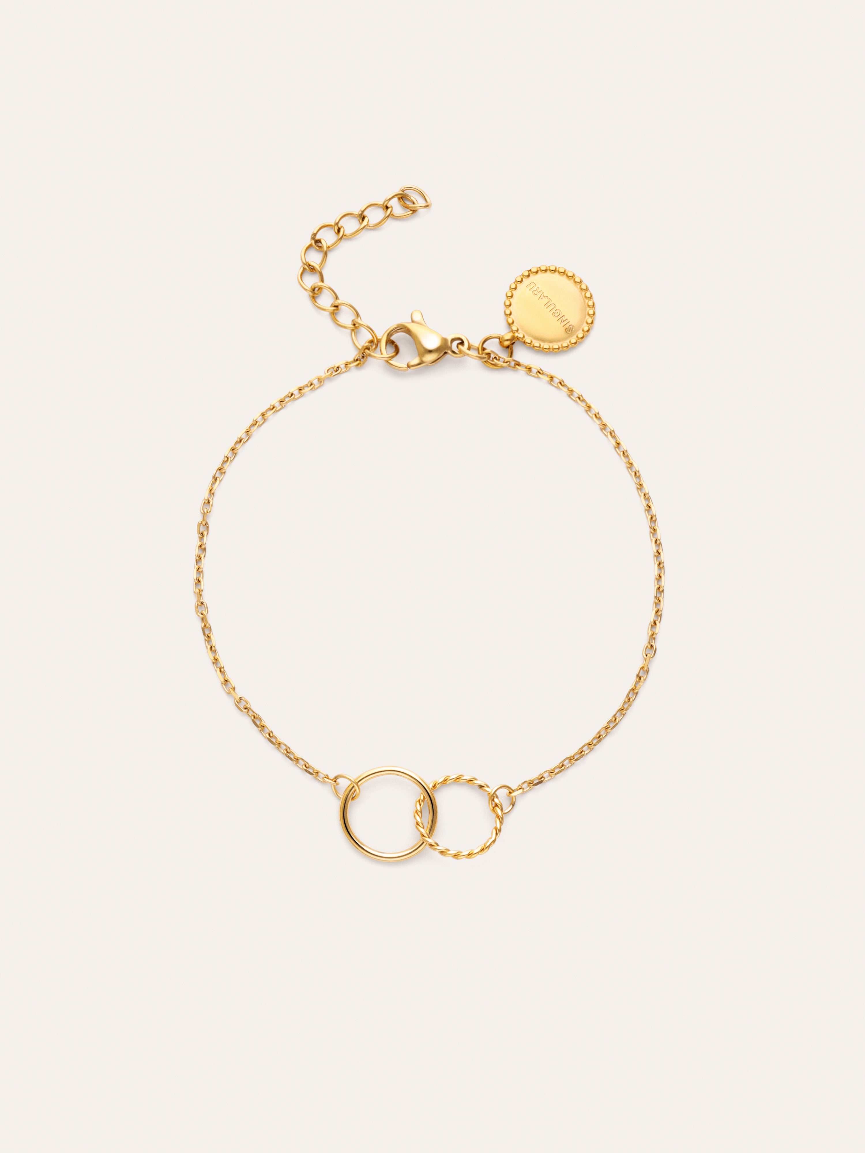 Bracciale Circles Twist Acciaio placcato Oro