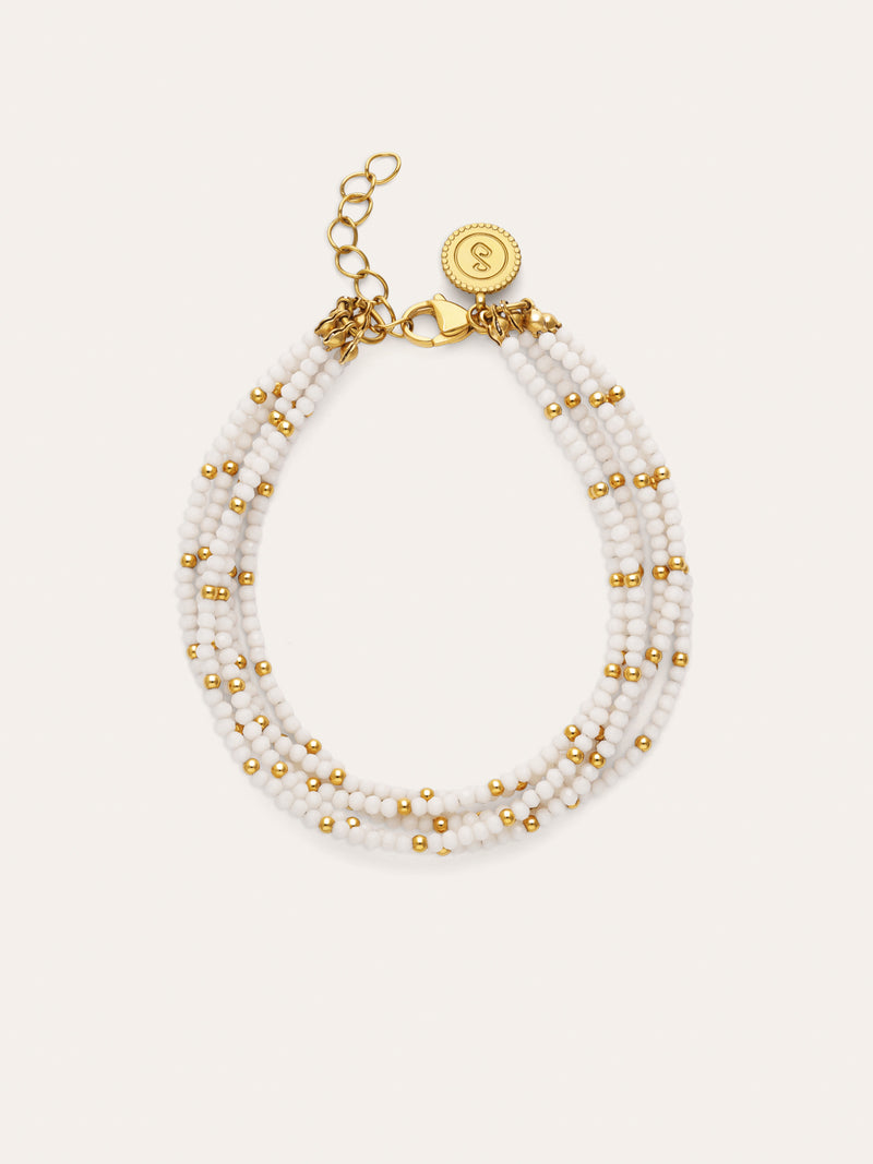 Pulsera Cleopatra Blanch Acero Baño Oro