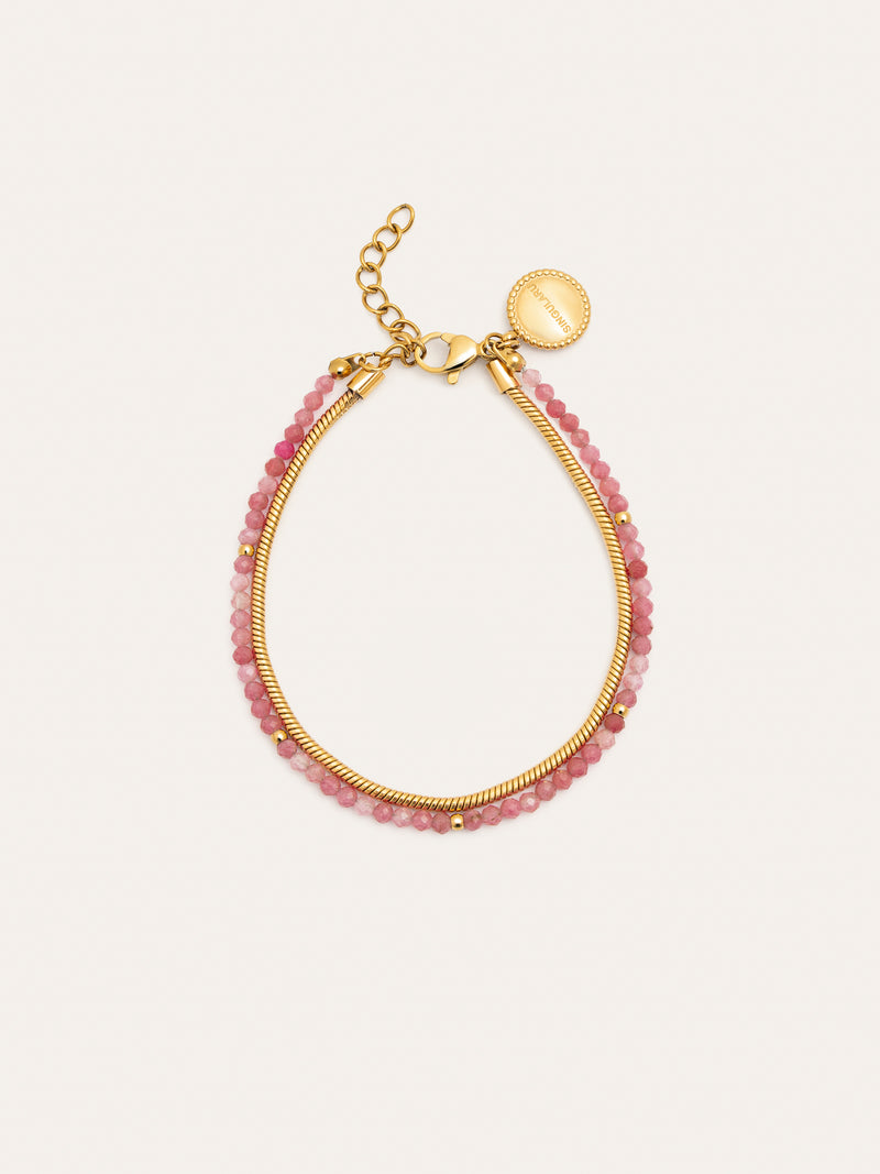 Pulsera Cleopatra Rose Acero Baño Oro