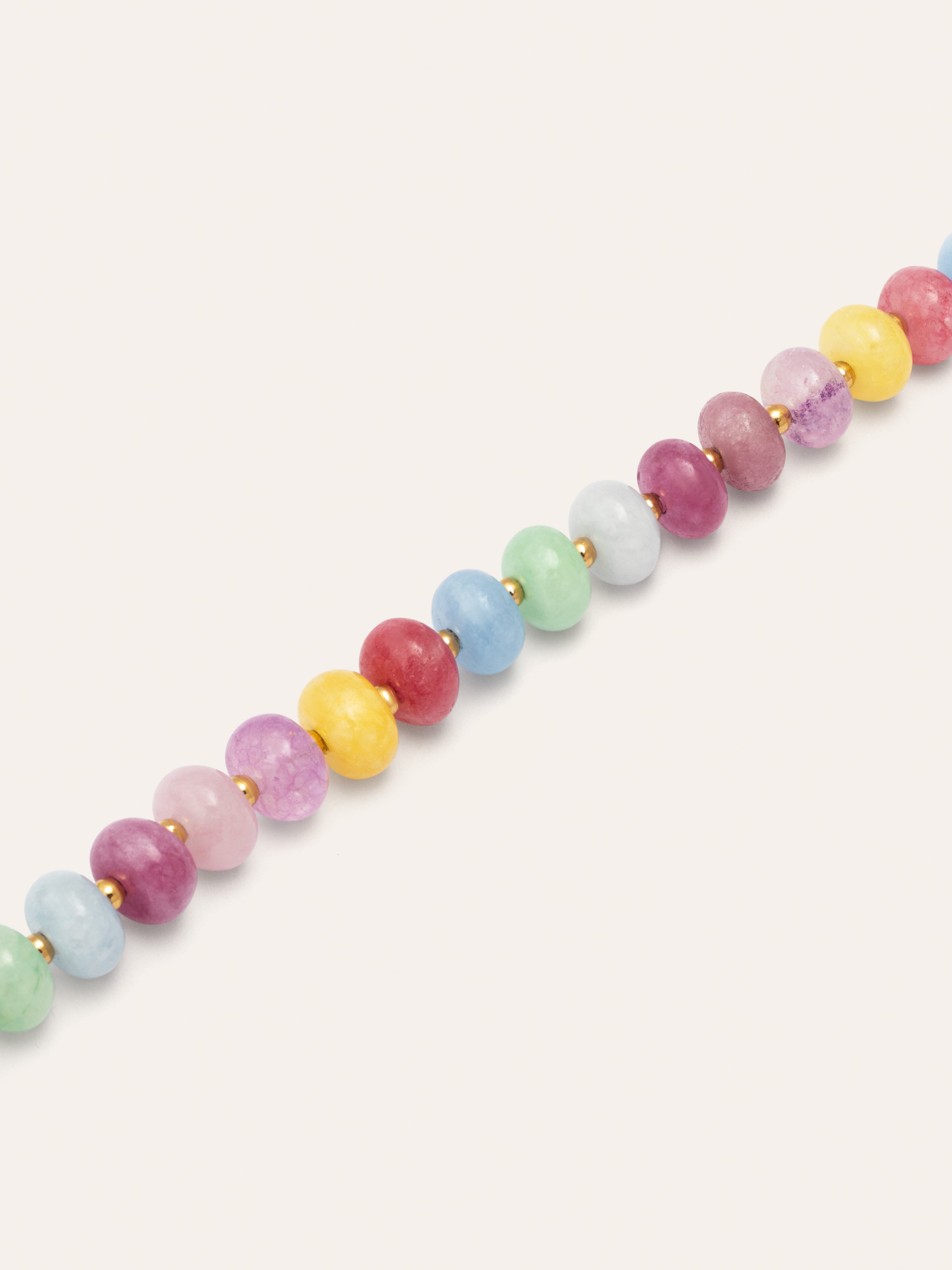 Color Stones Stainless Steel Gold Bracelet