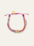 Personalisierbares Armband in Regenbogenfarbe, Edelstahl mit Goldbeschichtung