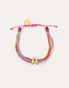 Personalisierbares Armband in Regenbogenfarbe, Edelstahl mit Goldbeschichtung