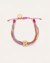 Personalisierbares Armband in Regenbogenfarbe, Edelstahl mit Goldbeschichtung